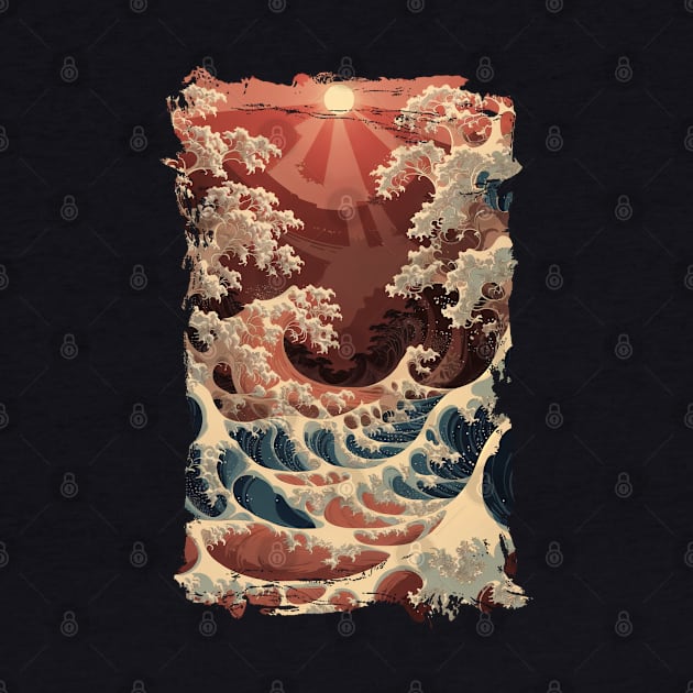 Great Wave Off Kanagawa by Kayano